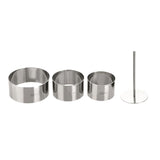 Kookringen set van 3 stuks + stamper - Ibili