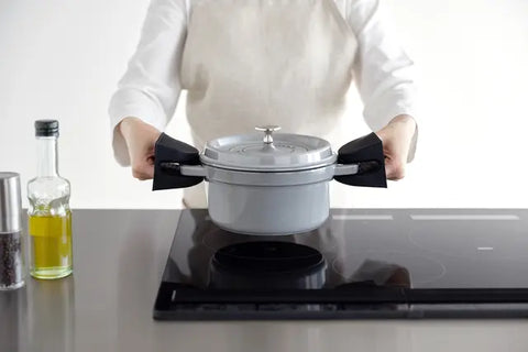 Pannenlappen Tower siliconen zwart, set van 2 - Yamazaki